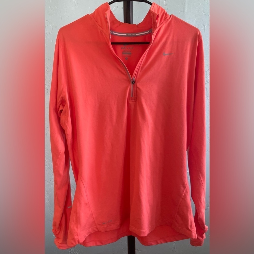 Nike Dri-fit | activewear | workout jacket pullover half zipper | thumb holes